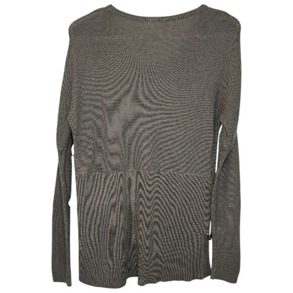 Helmut Lang grey high low hem knit long sleeve pullover sweater size P - Picture 3 of 6